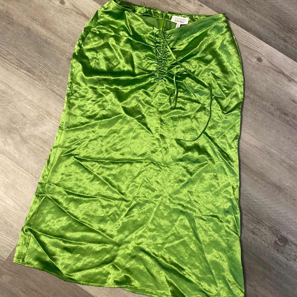 los angeles atelier & other stories green midi skirt
